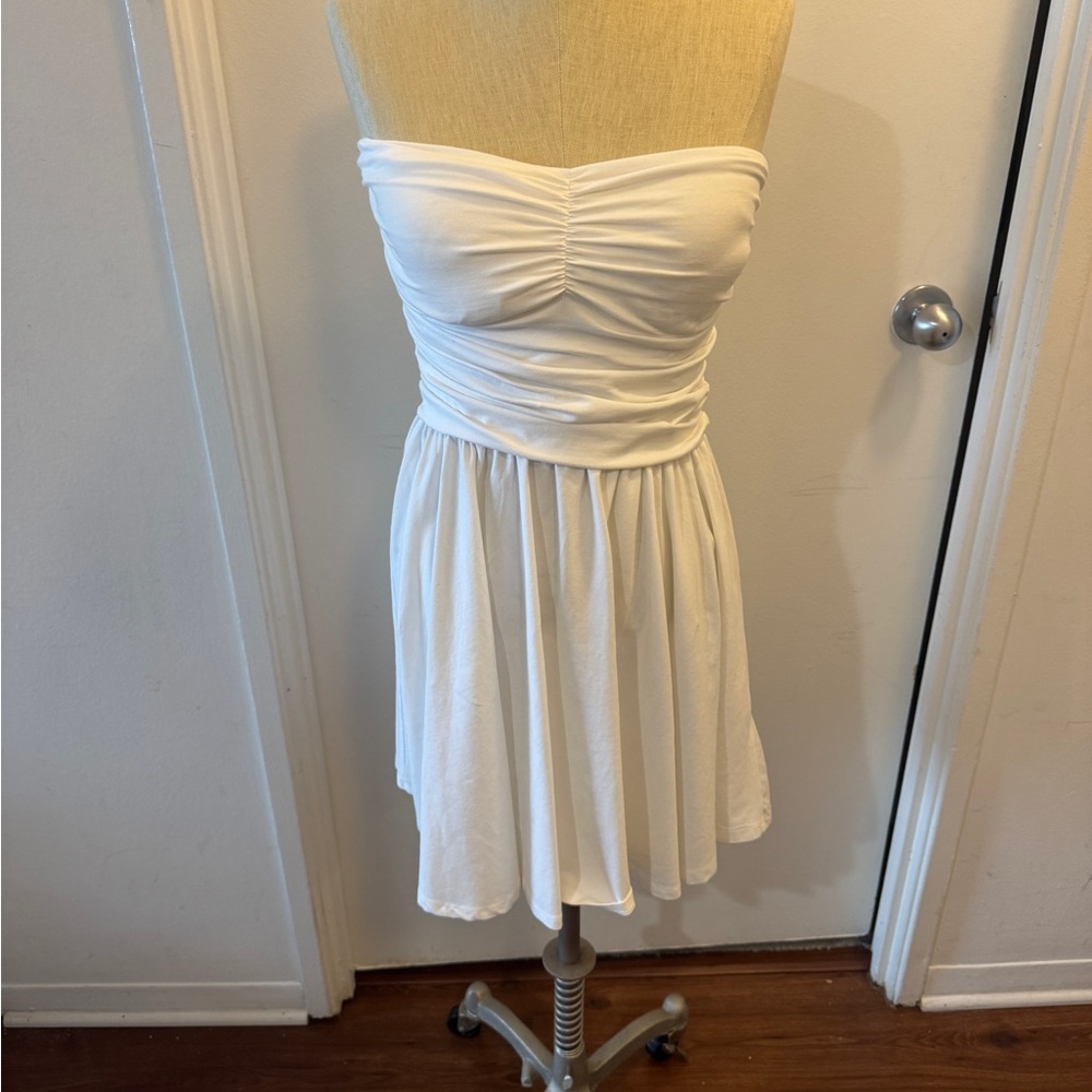 Express Strapless White Dress